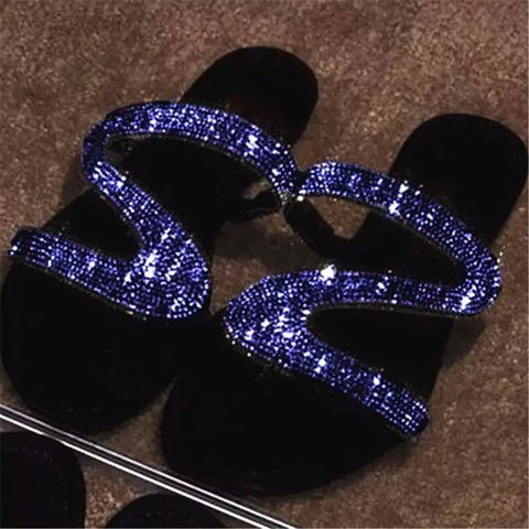 Diamant-Sandalen, Sommer, flacher Boden, lässig, offener Zehenbereich, römische Damen-Hausschuhe m1915010640
