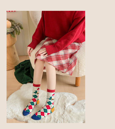 Chaussettes de noël boîte cadeau chaussettes de dessin animé m1915010438