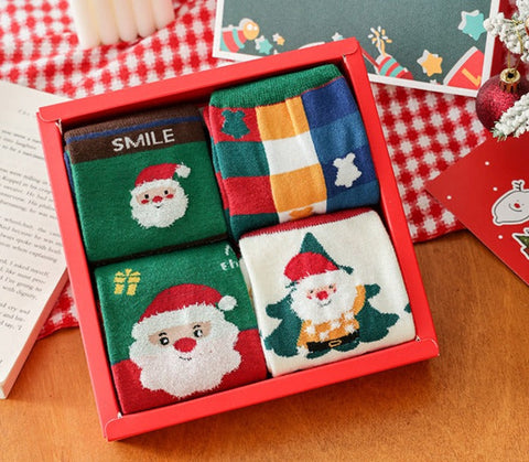 Chaussettes de noël boîte cadeau chaussettes de dessin animé m1915010438