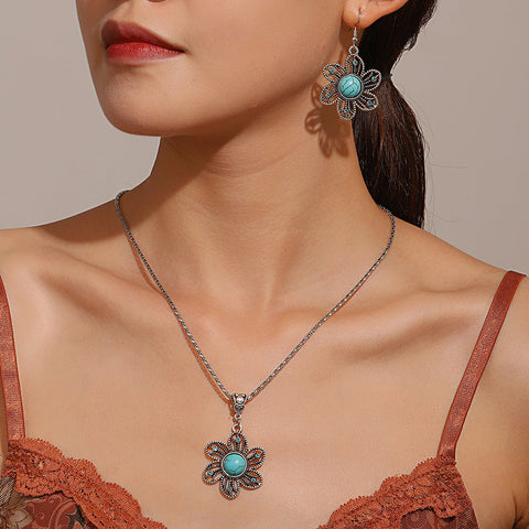Ensemble rétro tournesol turquoise m1915010646