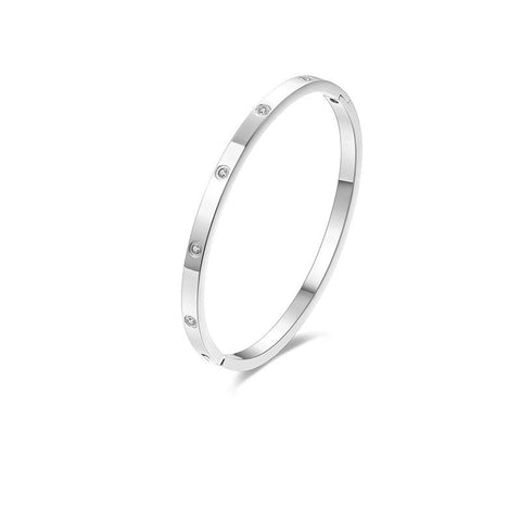 Bracelet acier titane or rose pour femme 1915010452