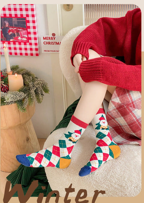 Chaussettes de noël boîte cadeau chaussettes de dessin animé m1915010438