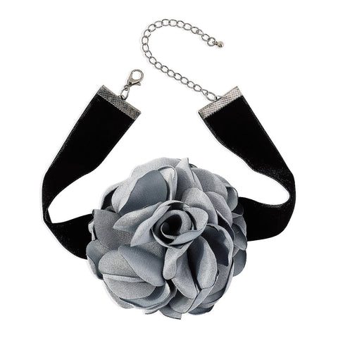 Bracelet tour de cou géométrique, Style élégant et romantique, collier en tissu floqué Rose m1915010513