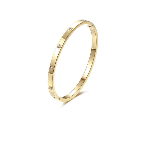 Bracelet acier titane or rose pour femme 1915010452