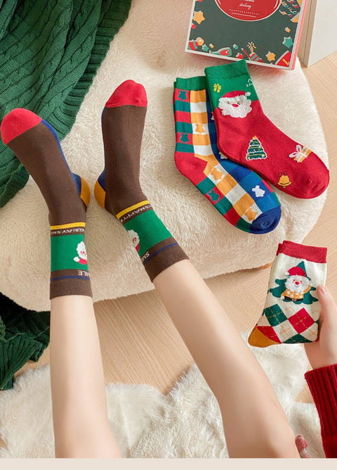 Chaussettes de noël boîte cadeau chaussettes de dessin animé m1915010438