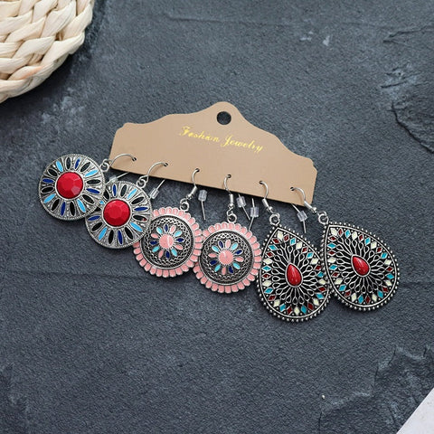 Lange Ohrringe im böhmischen Ethno-Stil m1915010447